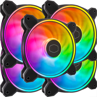 Kit 5 Cooler Master Masterfan PRETO MF120 HALO2 120mm ARGB