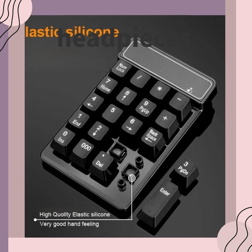 HEADPIECES Teclado Numérico USB Portátil De Contabilidade PC Bluetooth Numpad Receptor 19 Teclas Almofada Numérica
