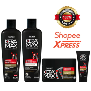 Kit Keramax Explosão de Crescimento - Shampoo 300ml | Condicionador 300ml | Creme P/ Pentear 200g | Máscara de Tratamento 350g