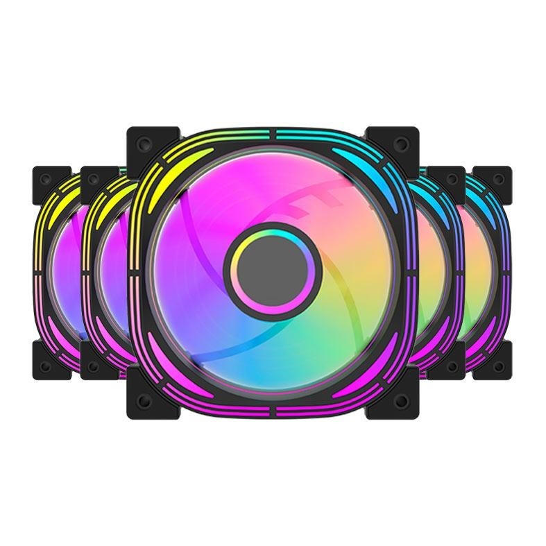 Kit Ventoinhas Aigo Darkflash Infinity 24 Pro, ARGB, 5x120mm, Preto, INF24PRO5IN1BK