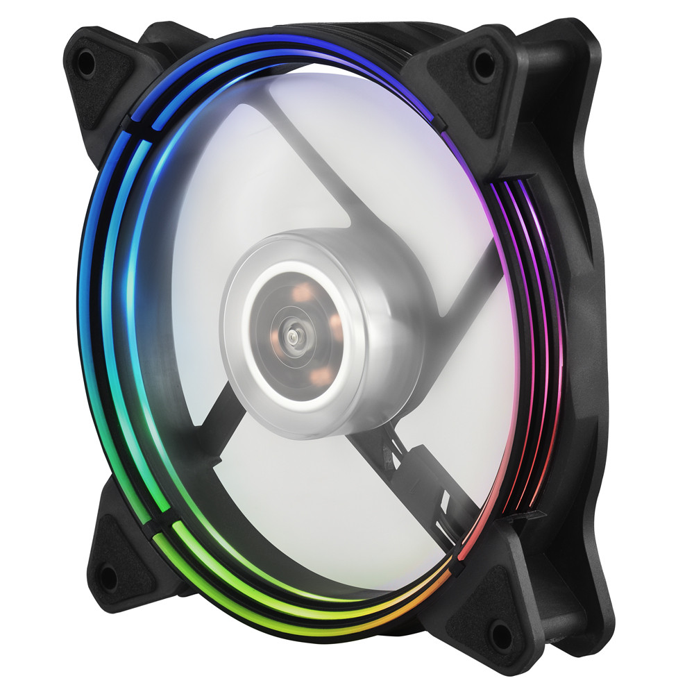 Cooler FAN Gamer Evus Led RGB 120mm Preto F-12RGB | Shopee Brasil