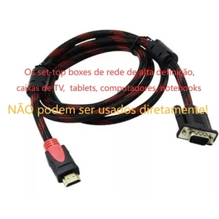 Cabo adaptador Hdmi Macho Para Vga Macho 3 Metros hd, 1080p, cabo conversor
