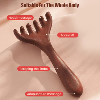 JBMBHC Cabeça Meridiano Massagem Pente Gua Sha Ferramentas Circulação Do Cabelo Anti-Estático Dente Seis-Garra