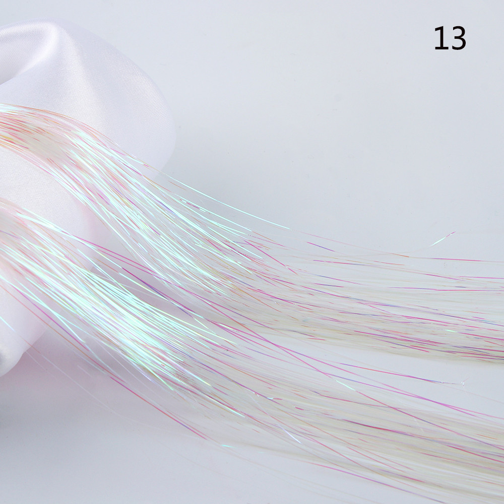 Fios de ouro - 30 fios de brilho hair tinsel florescente