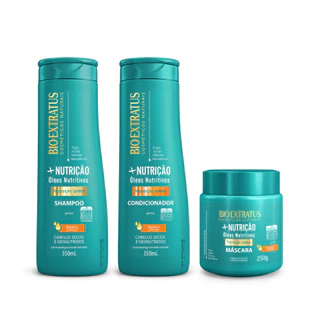 Kit +Nutrição Shampoo, Condicionador 350mL e Máscara 250g Bio Extratus