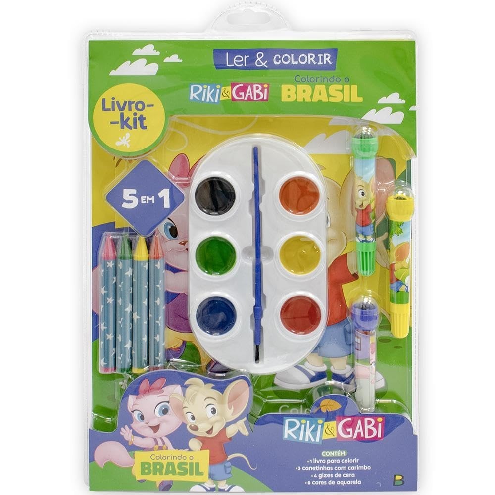 Livro - Kit Ler & Colorir: Riki & Gabi - Volta ao Mundo - Colorindo o ...