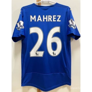 15-16 Leicester City VARDY MAHREZ alta qualidade jersey personalizado para casa de futebol Retro BZ1S UVMS
