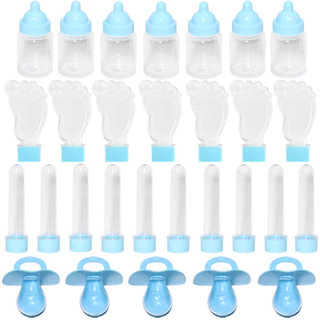 Kit Lembrancinhas Maternidade e Festa Chá Bebê 40 Peças Azul Bebê
