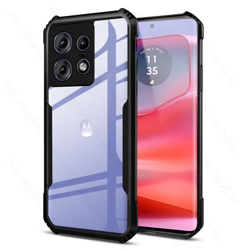 Para Motorola Edge 50 Pro 5G Caixa Acrílica Transparente Coque À Prova De Choque Na Moto Rola 50Pro 5G 2024 Protect Fundas