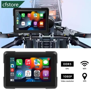 Tela Sensível Ao Toque CFSTORE 5 " Navegação Da Motocicleta GPS Carplay Sem Fio Android Auto BT IP67 À Prova D