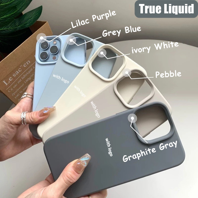 Capa Protetora Original De Silicone Líquido Para Telefone iPhone 15 14 Pro Max 11 12 13 15 Plus 14 11 15 À Prova De Choque Cor Do Doce
