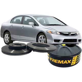 Par Disco Freio Novo Dianteiro Ventilado Civic 1.8 16v 2006 A 2012 em Oferta na Shopee