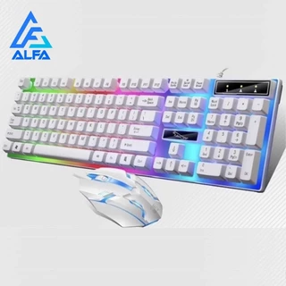 Kit Teclado Mouse Semi Mecânico RGB LED Gamer Jogo M400/M300 Com Fio em Oferta na Shopee