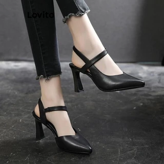 Lovito Salto liso elegante com amarração nas costas para mulheres LFA23209