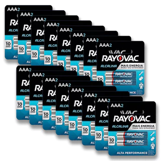 Pilha Alcalina AAA Rayovac Bateria 3A Palito kit 32 unidades