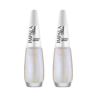 Kit 2 Esmalte Impala A Cor Da Moda Perolado Nenem