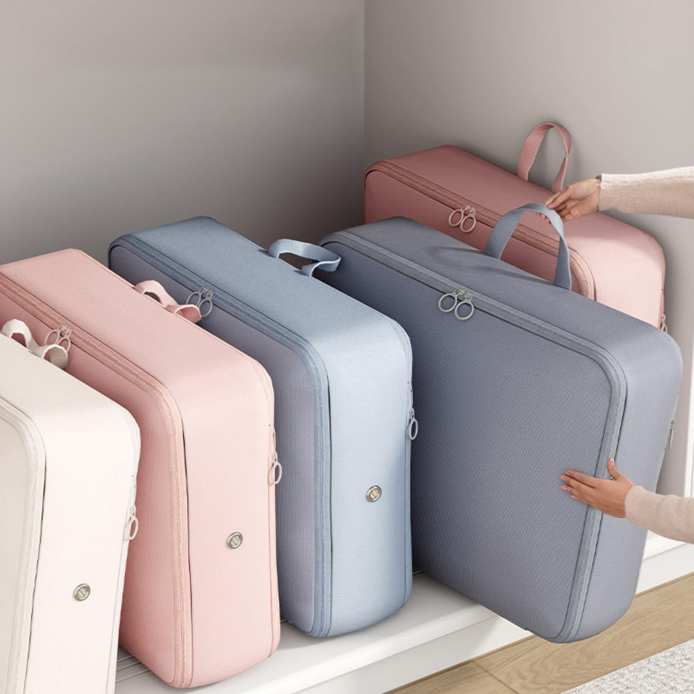 Organizador De Autocompressão Com Economia De Espaço , Sacos Móveis Pesados , Tote De Armazenamento Ultra Para Conforto , Roupas , Cobertores , Roupa De Cama , Cubos De Viagem De Compressão Leve