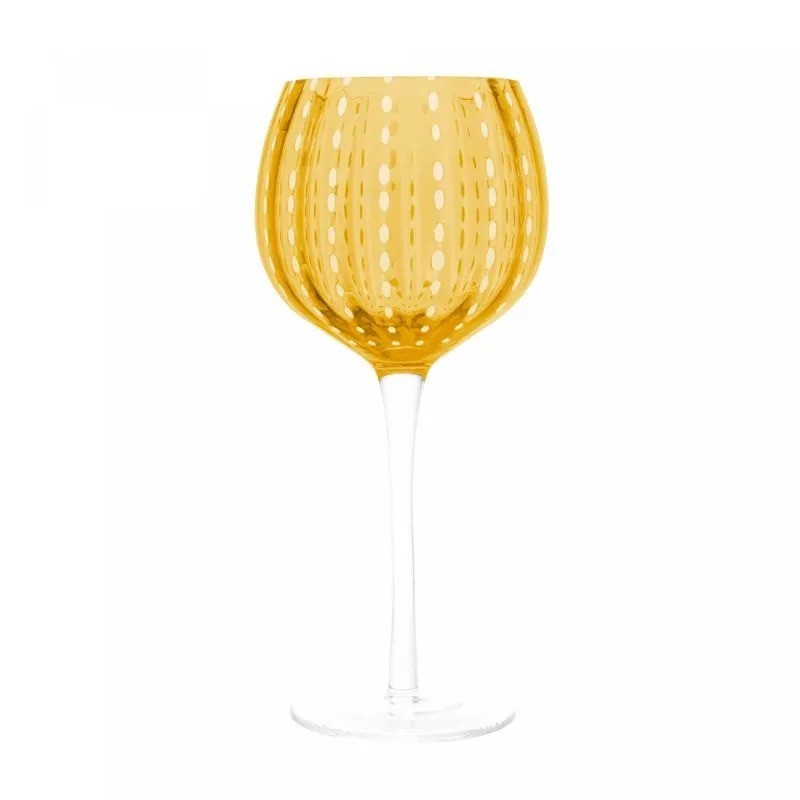 Taça para Vinho de Vidro Orquídea Âmbar 450ml Wolff