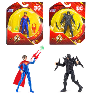 Kit 2 Bonecos 10Cm Supergirl E Flash Negro - The Flash 2023