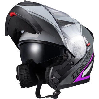 Capacete Moto Feminino Texx Gladiator V3 Makan Cinza Rosa
