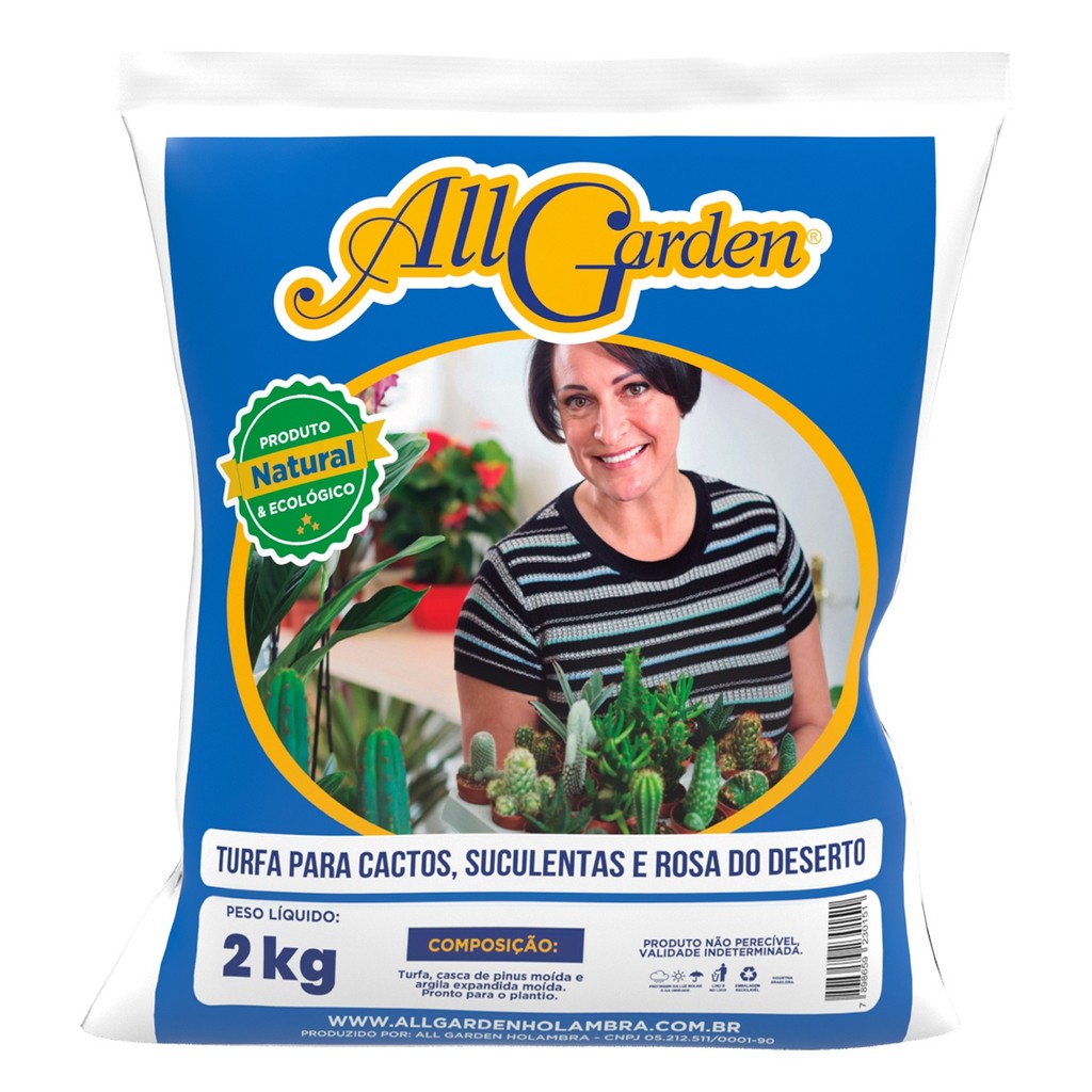 Substrato Turfa para Cactos e Suculentas All Garden 2kg | Shopee