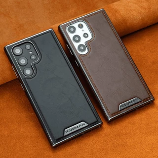 Galvaniza PC + TPU Capa De Telefone De Couro Para Samsung Galaxy S25 S24 S23 Plus + Ultra À Prova De Choque