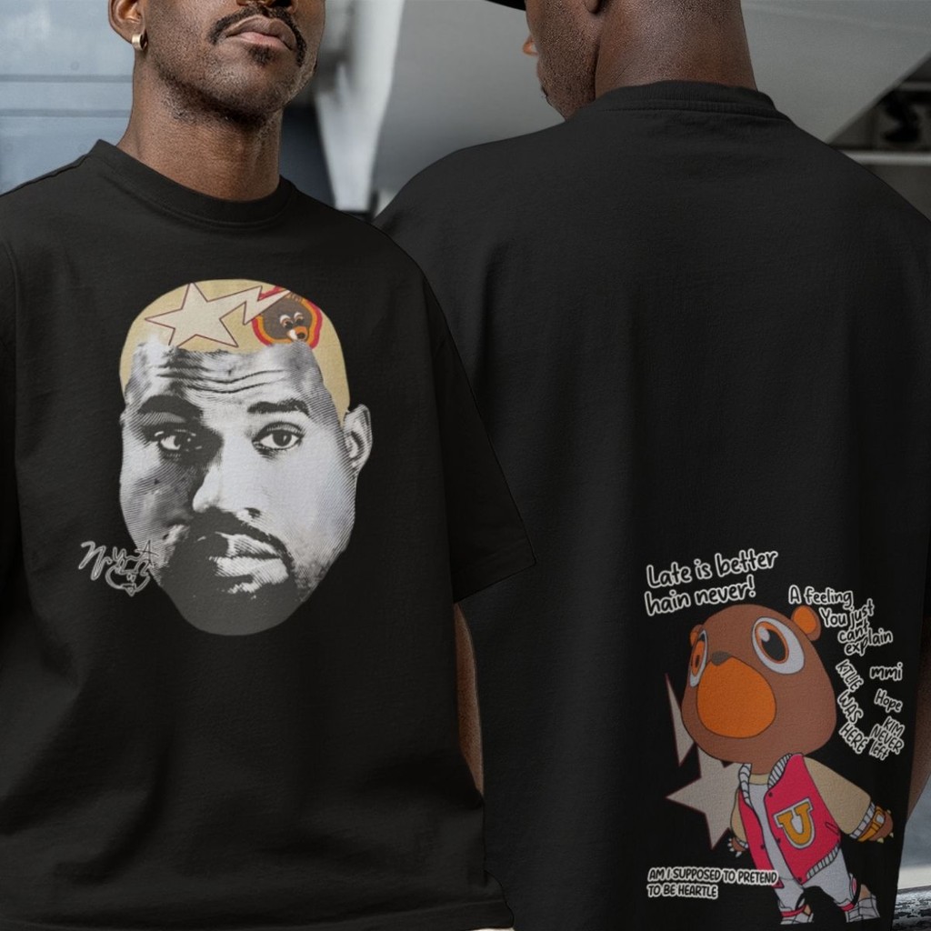 Camiseta Kanye West Big Face Rapper Graduation Album Streetwear Rap ...