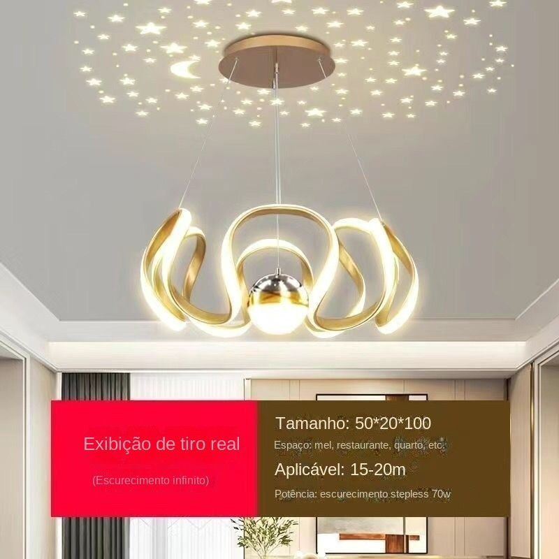 (3 Núcleos em 1) Lâmpada LED 50cm Luz Pendente para Sala de Estar ...