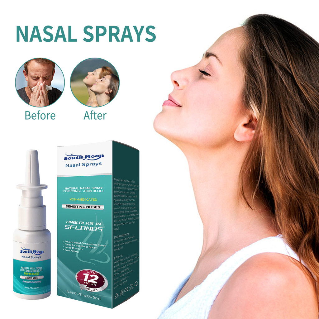 Spray Médico Para Cuidados Com O Nariz , 20ml , Alívio De Obstrução ...