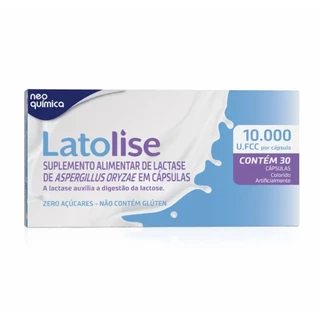 Lactase 10.000 U. Fcc Latolise 30 Cps - Neo Química em Oferta na Shopee