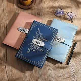 200 Páginas Borboleta A5 Retro Livro De Senhas Com Diário De Fechadura Engrossado Criativo De Mão Ledger Bloco De Notas Do Estudante Caderno