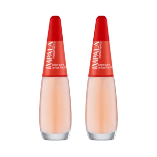 Kit 2 Esmalte Impala Tratamento Base Para Unhas Fracas