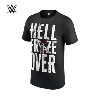 Wwe Camiseta de manga curta com gola redonda masculina estampada 0508