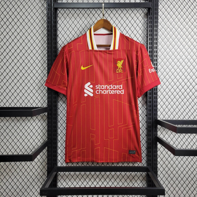 24-25 Liverpool Home Size S-4XLThai Versão Da Camisa De Futebol 1 : 1