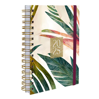 Agenda 2025 Plus Capa Dura Capa Dura Botanics Palm Leaves Marsala