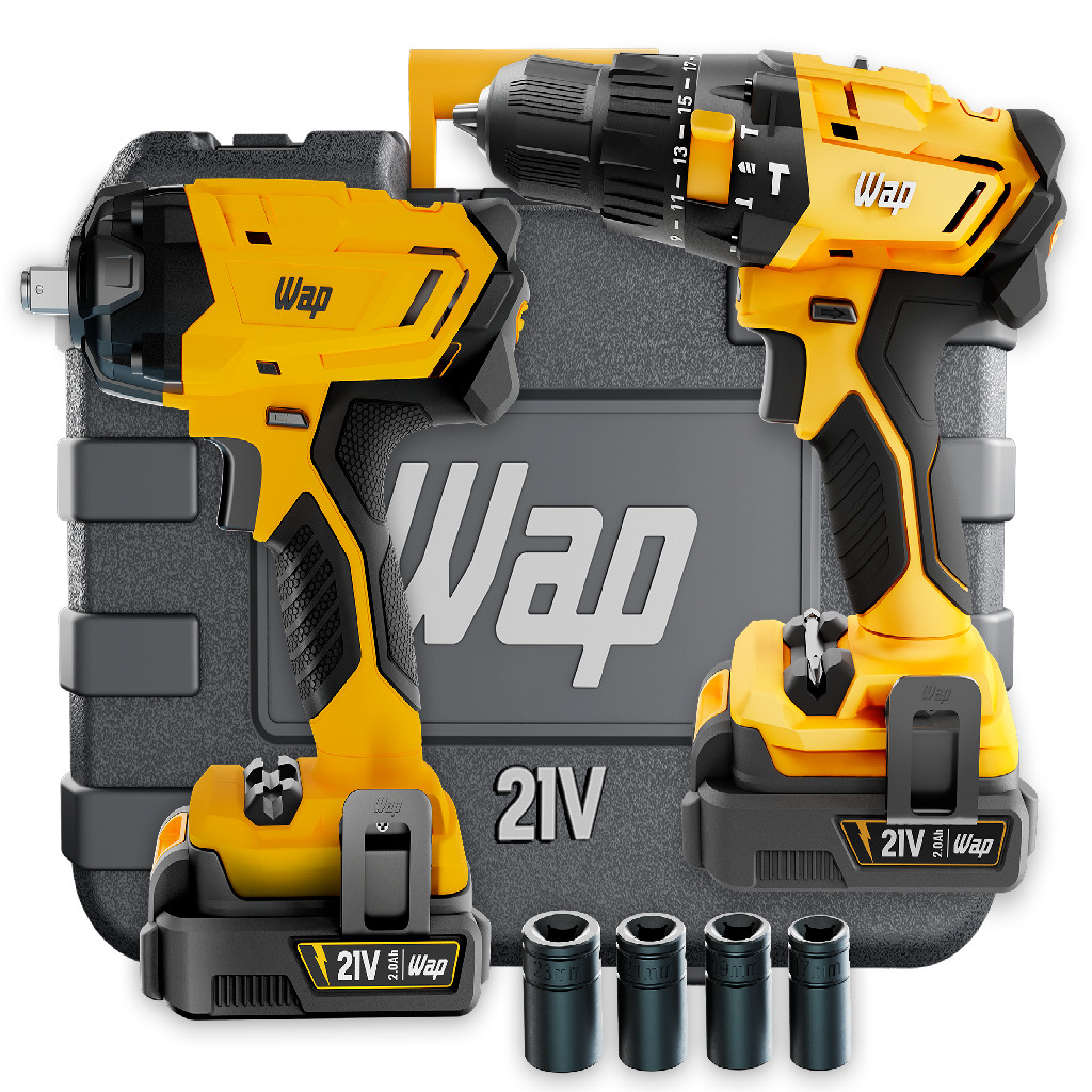 Furadeira Parafusadeira C/ Chave Impacto 21v Wap K21 Bivolt