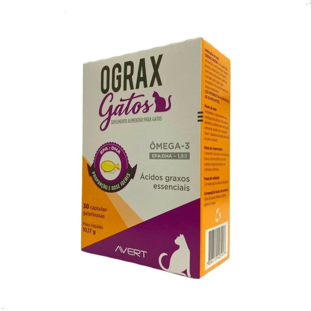 Ograx Gatos Ômega 3 c/ 30 Cápsulas Shopee Brasil