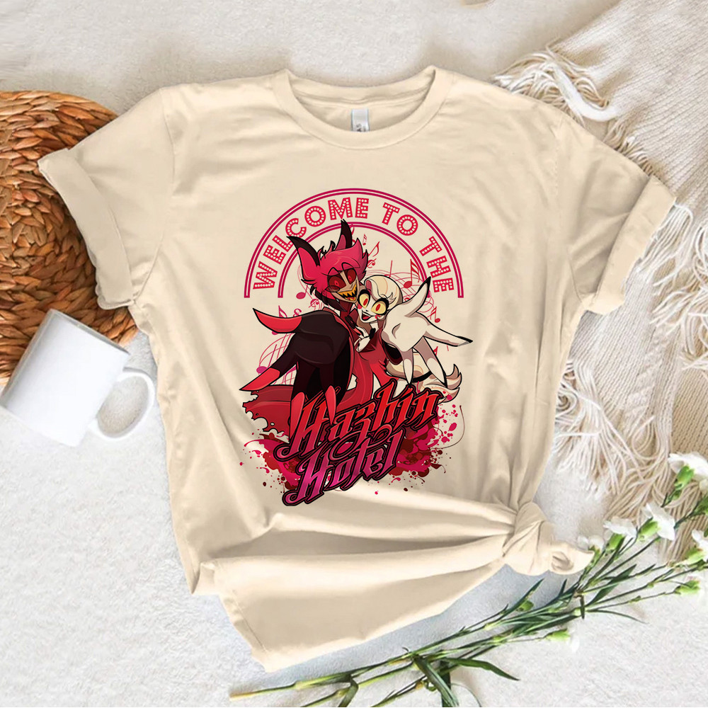 Hazbin Hotel Camisetas Mulheres streetwear anime designer Roupas De Rua  Femininas | Shopee Brasil