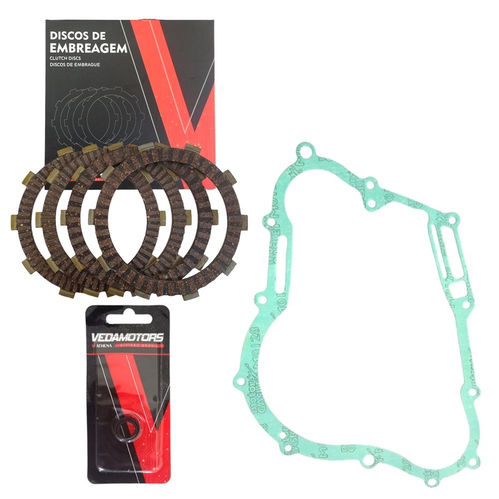 Disco Embreagem + Junta + Retentor Crosser 150, Fazer 150
