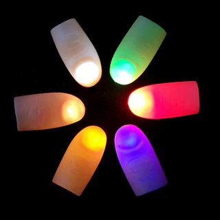 2pcs Iluminar Os Dedos Dos Truques LED De Polegar