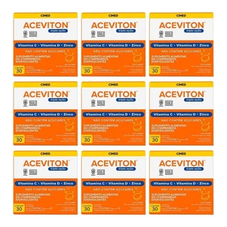 Kit 9 unidades Aceviton Tripla Ação c/ 30 cpr Efervescente em Oferta na Shopee