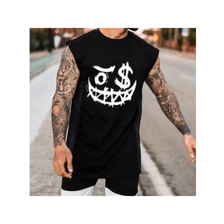 Camiseta Regata Oversized Smile Money Streetwear Sport