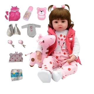 Boneca Reborn Menina Girafinha Realista Silicone