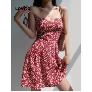 Lovito Vestido Casual Ditsy Com Flores Florais Para Mulheres LNE50236
