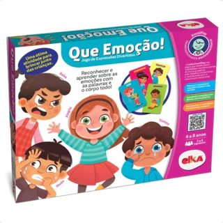 Que Emoção! Jogo de Expressões Divertidas Educativo Elka Emoções Expressão pedagógico engraçado mímica lúdico brincadeira divertida