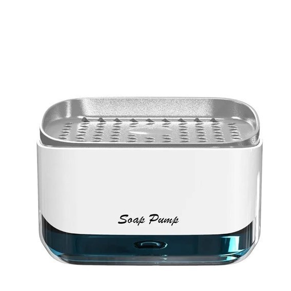 Dispenser para detergente com esponja para limpeza porta detergente simples acionamento automático