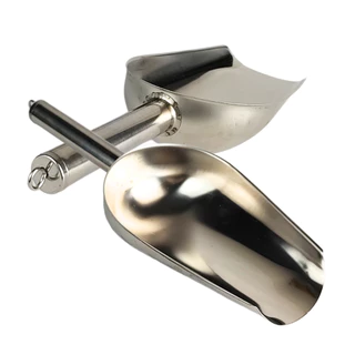 Kit 2 Concha Pegador Multiuso Inox Cereais Gelo Grãos Ração