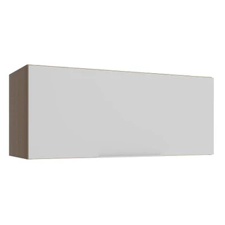 Armário Aéreo Madesa Stella 80 cm 1 Porta Basculante - Rustic/Branco em Oferta na Shopee