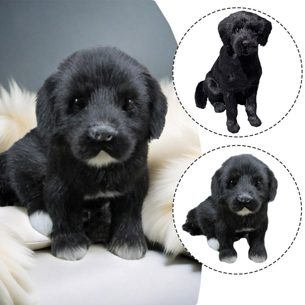 Simulação De Cachorro Preto Labrador Cão Pelúcia Artesanato Brinquedo ...