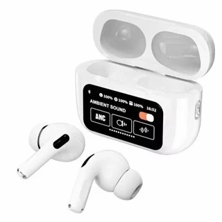 A9 WT-1 FONE Touch Screen Bluetooth Fone De Ouvido ANC Cancelando Ruído De Fones Sem Fio Com Visor LCD